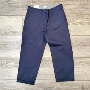 NWT Crown & Ivy Capri Pants Womens 4 Blue Crop Classic Preppy Resort Casual